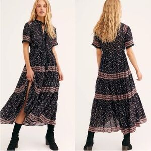 Free People Black Rare Feelings Maxi Dress